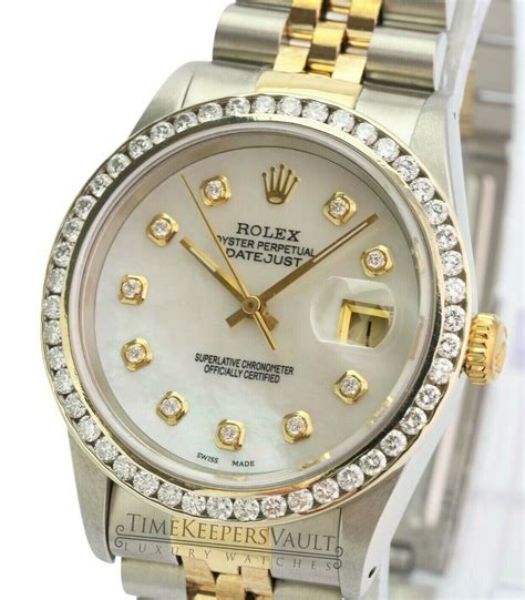 rolex datejust 16233 value - Rolex 16233 diamond bezel.